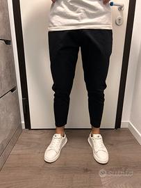 Pantalone Chino Nero, Zuiki, 42, caviglia scoperta