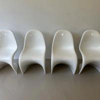 VITRA 4 VERNER PANTON in resina bianca
