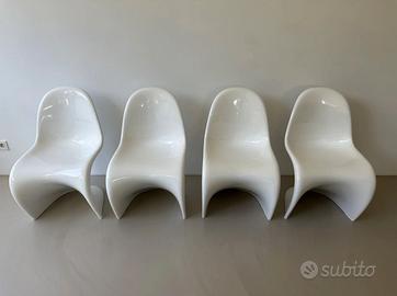 VITRA 4 VERNER PANTON in resina bianca