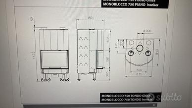 Rivestimento camino rotondo