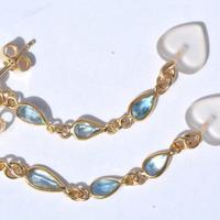 Orecchini Acqua Marina e Cristallo di Rocca in Oro