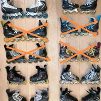 Pattini da hockey di varie marche e misure