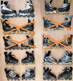 Pattini da hockey di varie marche e misure