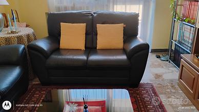 Divano 2 posti in fiore di pelle