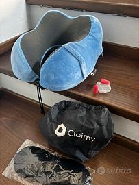 Cuscino cervicale memory foam e kit da viaggio ,