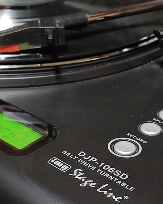 IMG Stage Line DJP-106SD Piatto S.Aut Cinghia MP3