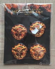 4 spille The hunger games Mockingjay button badges