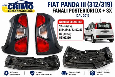 COPPIA FANALI POSTERIORI FIAT PANDA III 312 319 DA