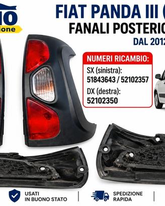 COPPIA FANALI POSTERIORI FIAT PANDA III 312 319 DA