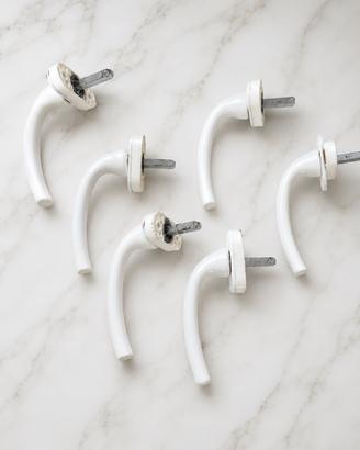Set 6 maniglie per finestre pvc/metallo