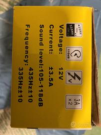 Clacson Bitonale auto e moto