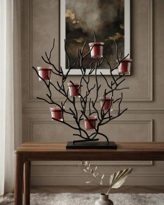 Candelabro portacandele di design a forma di rami