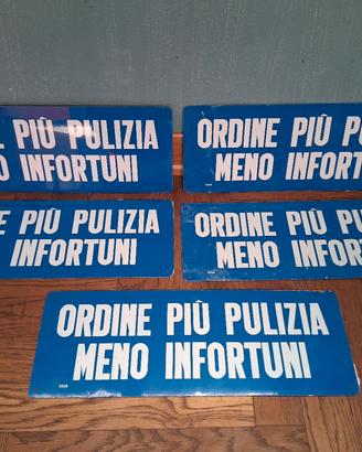 Cartello ordine più pulizia