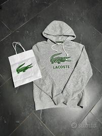 Felpa Lacoste Grigia Big Logo - XS- Come Nuovo