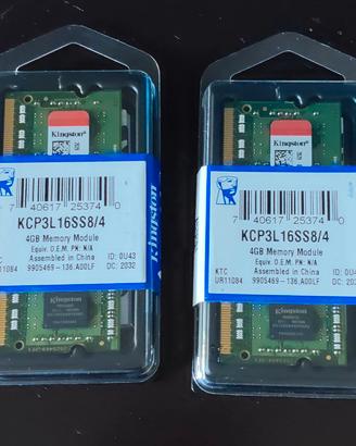SODIMM DDR3 1600 MHZ 8GB KIT (4+4) KINGSTON KCP3L1