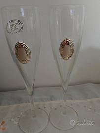 2 calici con placca in argento 