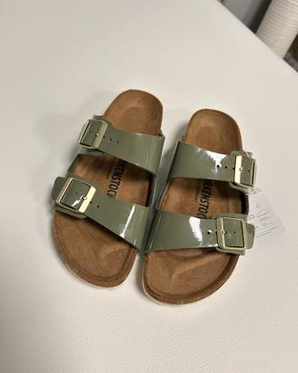 Ciabatte  Birkenstock n.36 color khaki  nuove