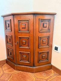 Mobile/ Libreria Angolare Classica in Legno Noce