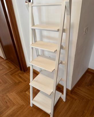 Libreria a scaletta richiudibile bianca