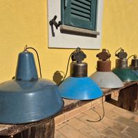 Lampadari industriali vintage – 18 pezzi