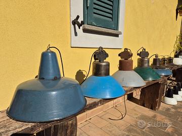 Lampadari industriali vintage – 18 pezzi