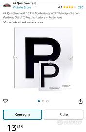 Contrassegni P Principiante con ventose