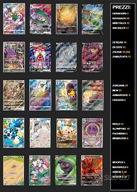 lotto carte ar/sar/full art Pokemon jap nm to mint