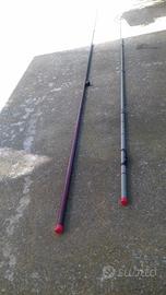 2 canne da pesca 1 mulinello