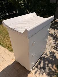 Fasciatoio con cassettiera e vaschetta