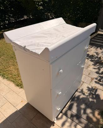 Fasciatoio con cassettiera e vaschetta