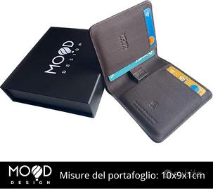Portafoglio Uomo MOOD Pelle Slim RFID nuovo
