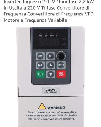 Inverter VFD 2.2kW 220V Monofase Trifase