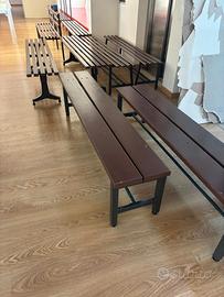 Panchina Acciaio e legno per Palestra o giardino