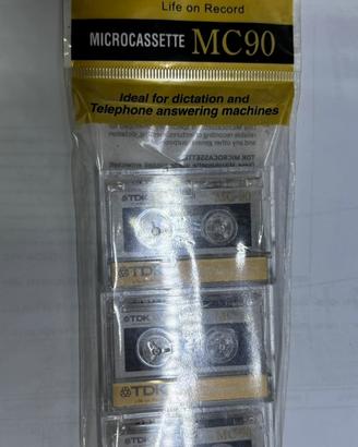 TDK MC60 Microcassette Tapes X3
