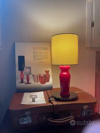 Venini lampada da tavolo odalisca rossa