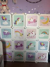 Libreria bambini porta giocattoli poliuretano