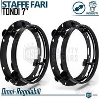 Staffe Montaggio Fari LED Tondi 7 Pollici Ghiere