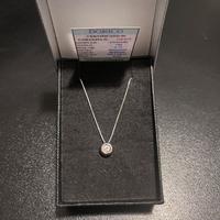 Girocollo oro bianco 18K con diamante naturale 0,1