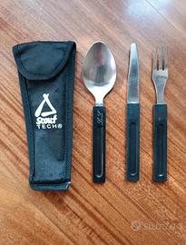Posate economiche in astuccio 3 pezzi Scout Tech