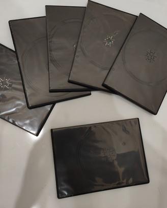 cust0die dvd slim 19x13,5 cm nuove 6 pezzi
