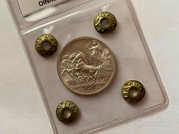 1 Lira 1915 Quadriga Briosa NC FDC Argento VE III