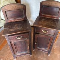 2 comodini legno vintage