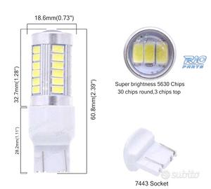 LAMPADA LED T20 BIANCA 33 LED SMS CANBUS