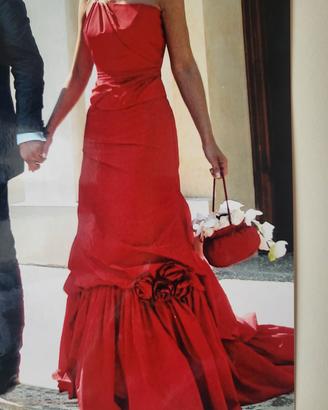 Abito da sposa rosso tg 42