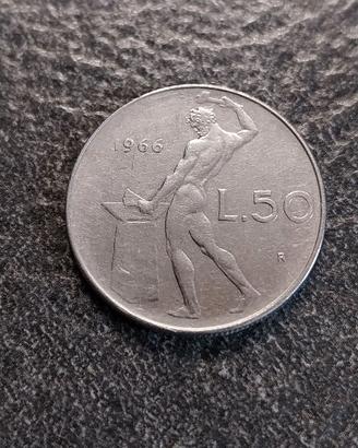 50 Lire 1966 Vulcano Italia