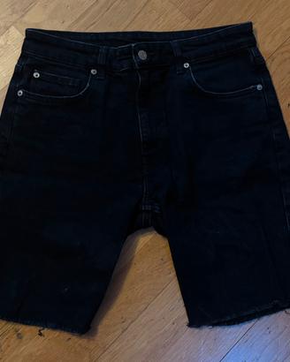 Pantaloncini corti neri Zara in tessuto jeans