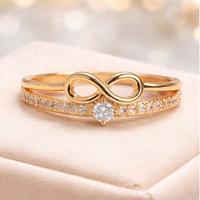 Anello Infinito Donna con Zirconi Elegante