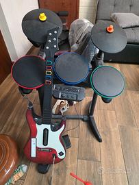 Guitar Hero batteria e chitarra con joypad inclusi