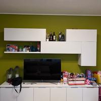 Parete Attrezzata Moderna Bianca - Marca Lube