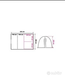Tenda da campeggio 6 posti